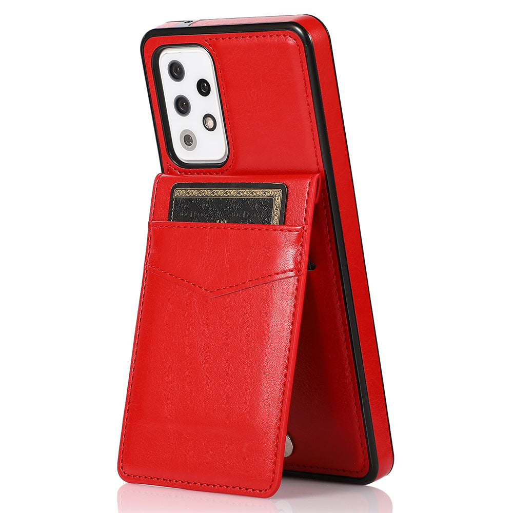 Phone Case For Samsung Galaxy A72 4G / 5G Anti-Dust Card Holder PU Leather TPU Phone Cover Shell with Kickstand Phone Case For Samsung Galaxy A72 4G / 5G Anti-Dust Card Holder PU Leather TPU Phone Cover Shell with Kickstand